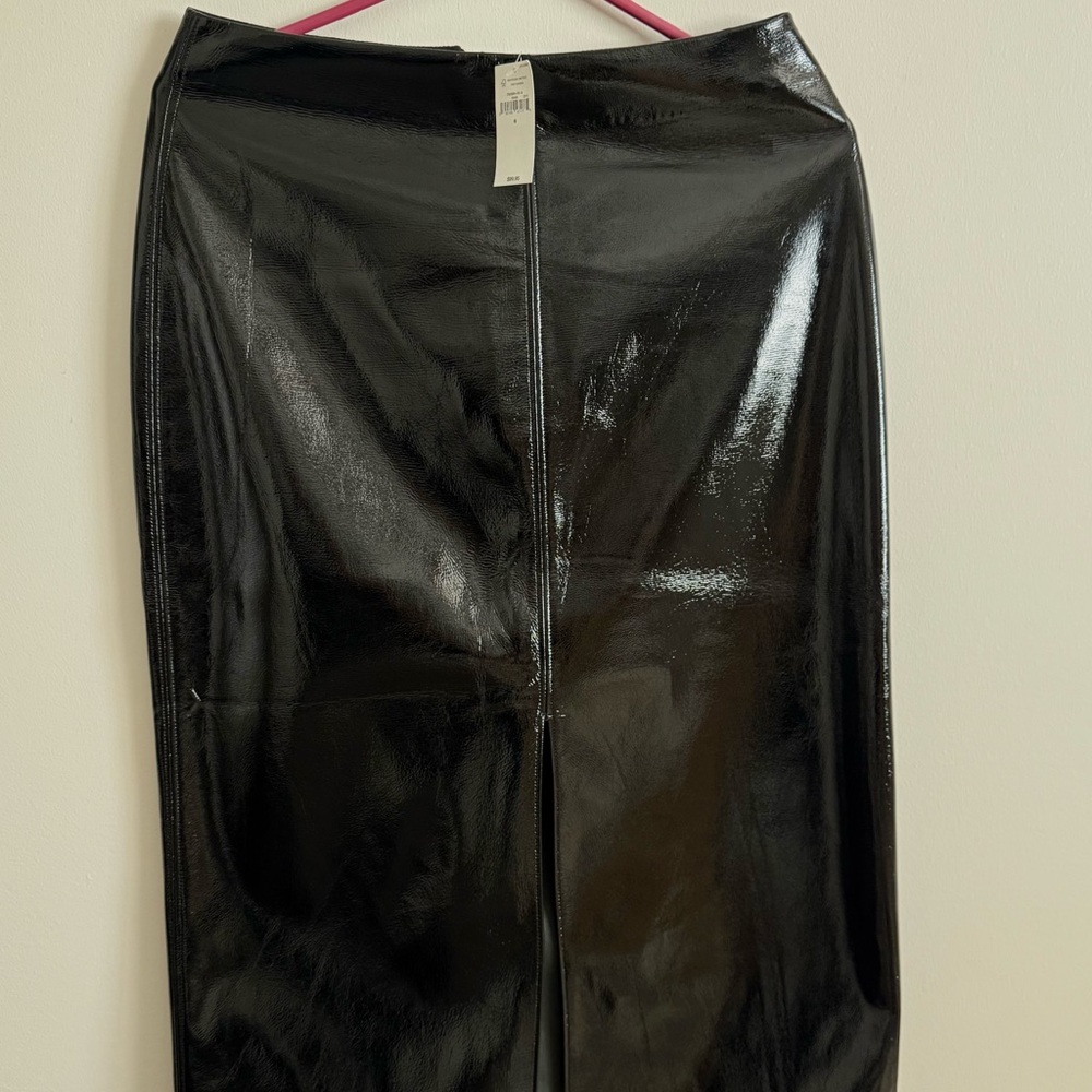 New Black Leather Pencil Skirt